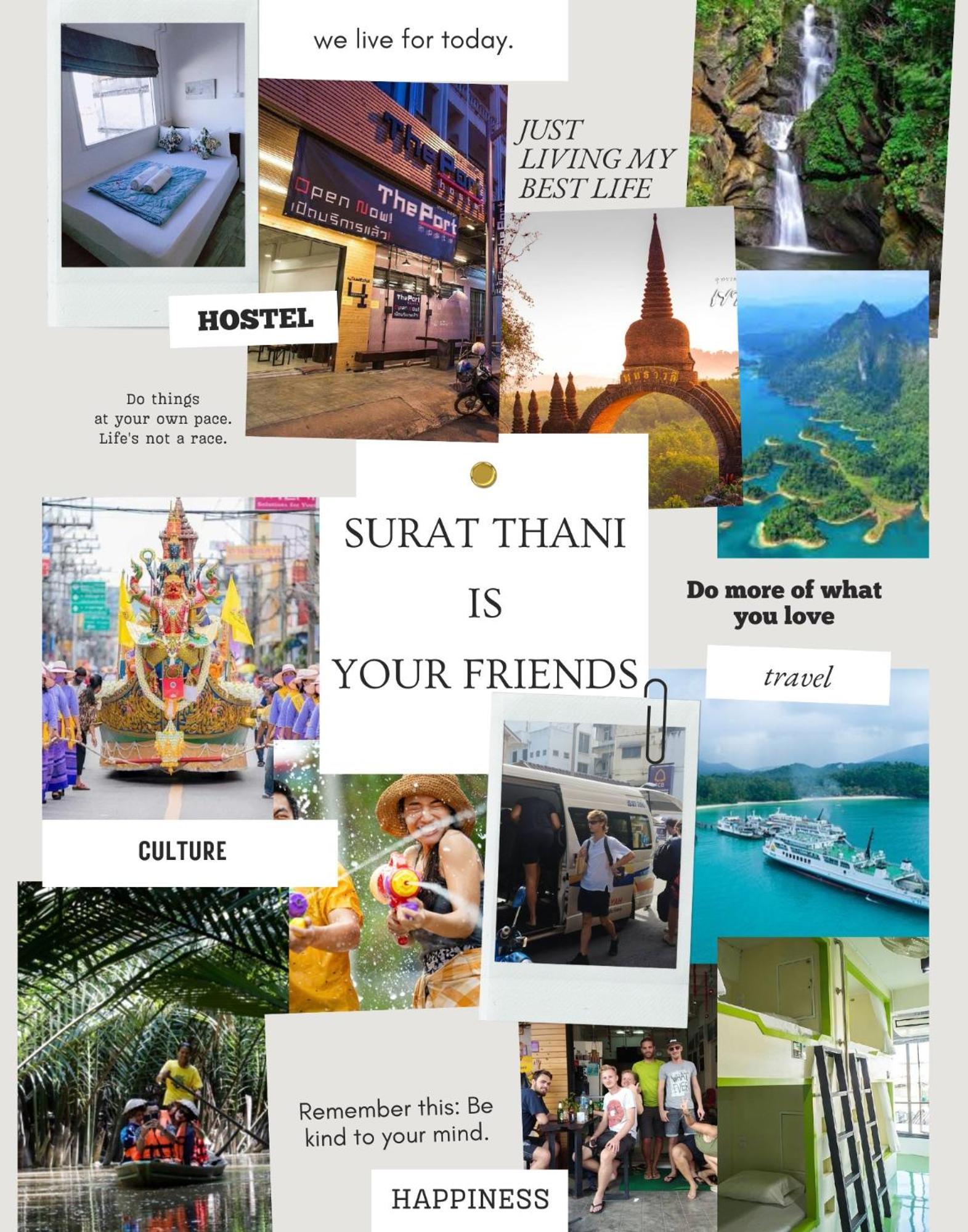The Port Hostel Surat Thani Exterior foto